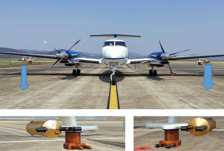 國王350飛機(jī)搭載西物激光機(jī)載探測器進(jìn)行掛飛探測試驗(yàn)
